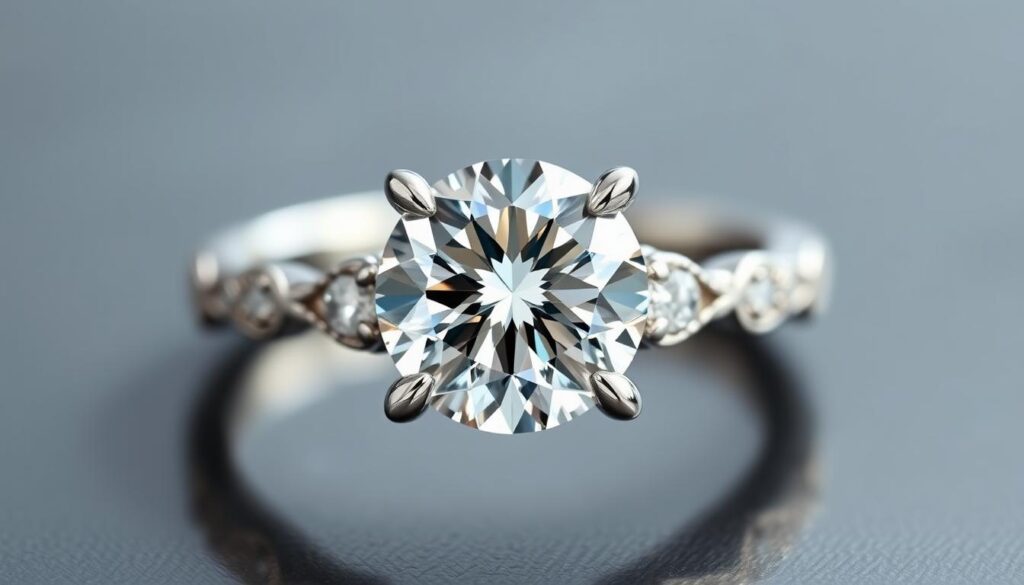 Generate an image of a stunning lab-grown diamond engagement ring Generate an image of a stunning lab-grown diamond engagement ring